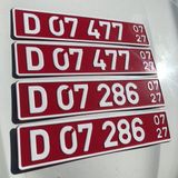 Dekor Temiz Iş Plaka, Dekor Plaka,isim Yazılı Plaka, Süs Plakası, Oto Plaka, Isme Özel Plaka, Araba Plakası - BORDO-BEYAZ