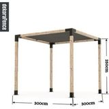 Dekorafence Kendin Yap Pergole Sistemi - 300 x 300 x 250 Pergole Sistem
