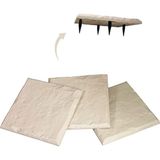 Dekorafence Plastik Bahçe Yer Karosu, Dekoratif Yürüyüş Yolu Antrasit 1 Adet - Bej