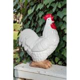 Dekoratif 45 cm Horoz Biblo Obje Ev Balkon Bahçe Dekorasyon Heykel