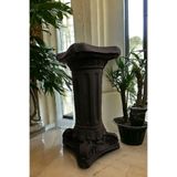 DEKORATİF 53 cm BÜYÜK BOY MAT SİYAH ROMA SÜTUNU EV BALKON BAHÇE DEKORASYON BOHEM BİBLO HEYKEL