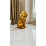 Dekoratif 53CM Büyük Boy Gold Aslan Heykeli Ev Balkon Bahçe Dekorasyon Bohem Biblo Heykel - Çok Renkli