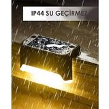 Dekoratif 8 Adet Köşebent Merdiven Veranda Solar Güneş Enerjili Led Lamba Dekor Bahçe Aydınlatma