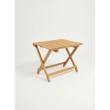 Dekoratif Ahşap Bahçe Masası Katlanır Balkon Masası Kamp Masası - 54X40X40