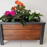 dekoratif ahşap çiçek saksısı 50x30x30