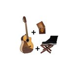 Dekoratif Ahsap Gitar Stant Ozel Tasarim + Ayak Standi + Kisiye Ozel Ahsap Pena Kutusu Ve Pena