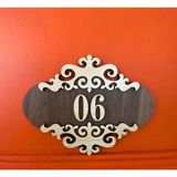 Dekoratif Ahşap Kapı Numaralığı, Daire Numarası, Otel Numarası ,oda Numarası-1 - 12 x 16 cm