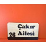 Dekoratif Ahşap Kapı Numaralığı, Kapı Isimliği, Isimli Daire Numarası, Otel Numarası ,oda Numarası - 10 X 18