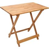 Dekoratif Ahşap Katlanır Masa Piknik Balkon Masası 70CM x 60CM - Çok Renkli