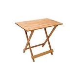Dekoratif Ahşap Katlanır Masa Piknik Balkon Masası 70cm X 60cm Meşe