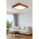Dekoratif Ahşap Led Tavan Lambası Enerji Tasarruflu Tavan Paneli 60 60 Cm 6500K Beyaz Işık 60 60 Cm