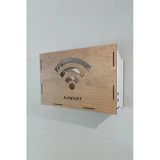 Dekoratif Ahşap Modem Saklama Kutusu Modem Rafı
