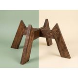 Dekoratif Ahşap Saksılık - Modern Dekoratif Bitki Saksı Altlığı 30 cm Çap (3 Farklı Renk Seçeneği) - Ceviz