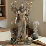Dekoratif Anu Figürü Veronese Biblo – Mitolojik Tema Şık Salon Dekoru Poliresin Dekoratif Obje 13x9x23 cm