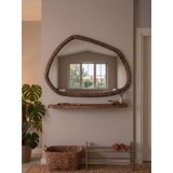 Dekoratif Asimetrik Model 110x80 Cm Aynalı Dresuar - Raf Ceviz