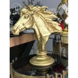 dekoratif At Heykel Biblo Büst GOLD RENKLİ