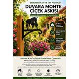 Dekoratif At ve Tay Figürlü Duvara Monte Çiçek Askısı Lazer Kesim Metal Bahçe Balkon Saksı Askılığı
