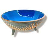 Dekoratif Ayaklı Kase 25cm Mavi