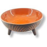 Dekoratif Ayaklı Kase 25cm Turuncu