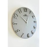 Dekoratif Aynalı Plexiglass Türkçe Rakam Duvar Saati Sessiz Mekanizma 37X.37CM ( Antrasit-Gümüş ) - Gri
