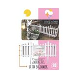 Dekoratif Bahçe Çiti Bordür Plastik Çit 59 Cm Peyzaj Çiçek Koruma Panel Beyaz 20'li (11.8 Mt)