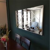Dekoratif Baklava Desenli Bizoteli Salon Ofis Konsol Aynası 120cm X 60cm