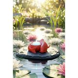 Dekoratif Balık Mumluk LED Tealight Gece Lambası 4 Renk PLA Biblo Kırmızı 10 x 11