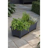 Dekoratif Balkon Saksısı 6 Ayaklı Büyük Balkon Saksı 50 Litre 87 cm Siyah Balkon Saksı Bahçe - Çok Renkli