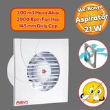 Dekoratif Banyo Wc Havalandirma Aspiratoru Fani Kirli Hava Kotu Koku Fani Plastik Vantilator 145 Mm