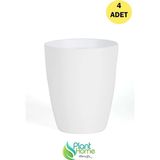 Dekoratif Beyaz Orkide Saksısı - 4 Adet Set Fiyatlı -12 Pot Üretim Saksısına Uygun Kaliteli Ürün