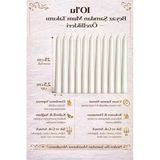 Dekoratif Beyaz Şamdan Mum Seti - 10'Lu Paket, 25 Cm