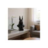 Dekoratif Biblosu Büst Antik Mısır Anubis Biblosu Büst Siyah 17 x 18