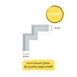 Dekoratif Boyanabilir Polimer 4 Cm Duvar Çıtası Uyumlu Köşe Motifi