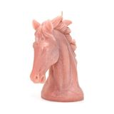 Dekoratif Büyük Soft Pembe At Mum (24 cm)
