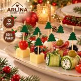 Dekoratif Çam Ağacı Bambu Kürdan 12 Cm 50'Li
