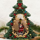 Dekoratif Çam Ağacı Kar Küresi Noel Baba Yılbaşı Süsü