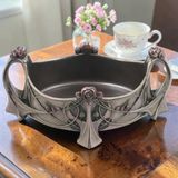 Dekoratif Çiçekli Bowl Veronese Biblo-Şık Salon Dekoru Poliresin Kase 31,5X21,5X14,5 Cm Vitrin