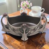 Dekoratif Çiçekli Bowl Veronese Biblo – Şık Salon Dekoru Poliresin Kase 31,5x21,5x14,5 cm