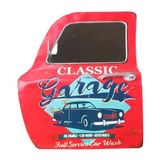 Dekoratif Classic Garage Temalı Kırmızı Araba Kapısı Ayna