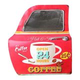 Dekoratif Coffee Temalı Kırmızı Araba Kapısı Ayna Hediyelik