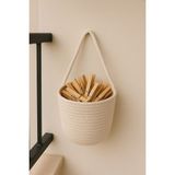 Dekoratif Çok Amaçlı Sepet Mandal Organizer 15X15 Cm, Ekru - Seçenek 1 - Amber