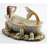 Dekoratif Denizkızı Figürü Veronese Biblo-Deniz Temalı Şık Salon Dekoru Poliresin Dekoratif Obje 22X13x13 Cm Vitrin
