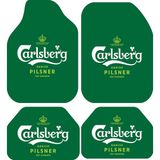 Dekoratif Dijital Baskılı Carlsberg Desen Her Araca Uyumlu Yıkanabilir Oto Paspas Takımı - Çok Renkli