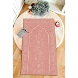 Dekoratif Dijital Baskılı Siyah Kaymaz Taban Seccade Namazlık 75X120 - 75 x 120 cm - Çok Renkli