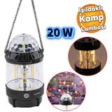 Dekoratif Disko Toplu Kamp Lamba Led Sari Isikli El Feneri Sarjli Pilli Isildak Portatif 20 W Sarj