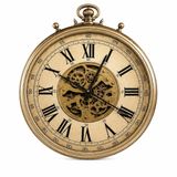 Dekoratif Duvar Saati 60 cm, Vintage Steampunk Tasarım, Roma Rakamlı, Altın Dişli Çark Detaylı, Büyük Duvar Saati, Salon, Oturma Odası, Ofis ve Ev Dekorasyonu, Retro Saat