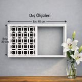 Dekoratif Duvara Asılabilir Sigorta ve Modem-Wifi Saklama Kutusu 30X40 cm Derinlik 11 - Beyaz