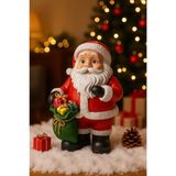 Dekoratif El Yapımı Büyük Boy 25x16 cm Noel Baba Biblosu Yılbaşı Dekoratif Süs Yeni Yıl Ev Ofis Masa Üstü Dekorasyonu