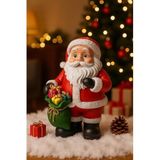 Dekoratif El Yapımı Büyük Boy 25x16 cm Noel Baba Biblosu Yılbaşı Dekoratif Süs Yeni Yıl Ev Ofis Masa Üstü Dekorasyonu