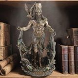 Dekoratif Enki Figürü Veronese Biblo – Mitolojik Tema Şık Salon Dekoru Poliresin Dekoratif Obje 13x8x23,5 cm